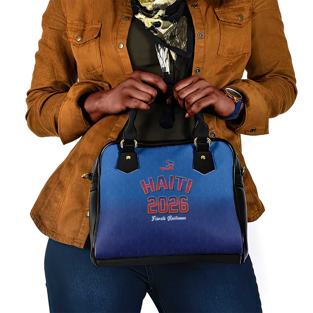 Afro-Haitians World Football 2026 Shoulder Handbag Haiti est de Retour Blue Voodoo Veve Spirits - African Pride