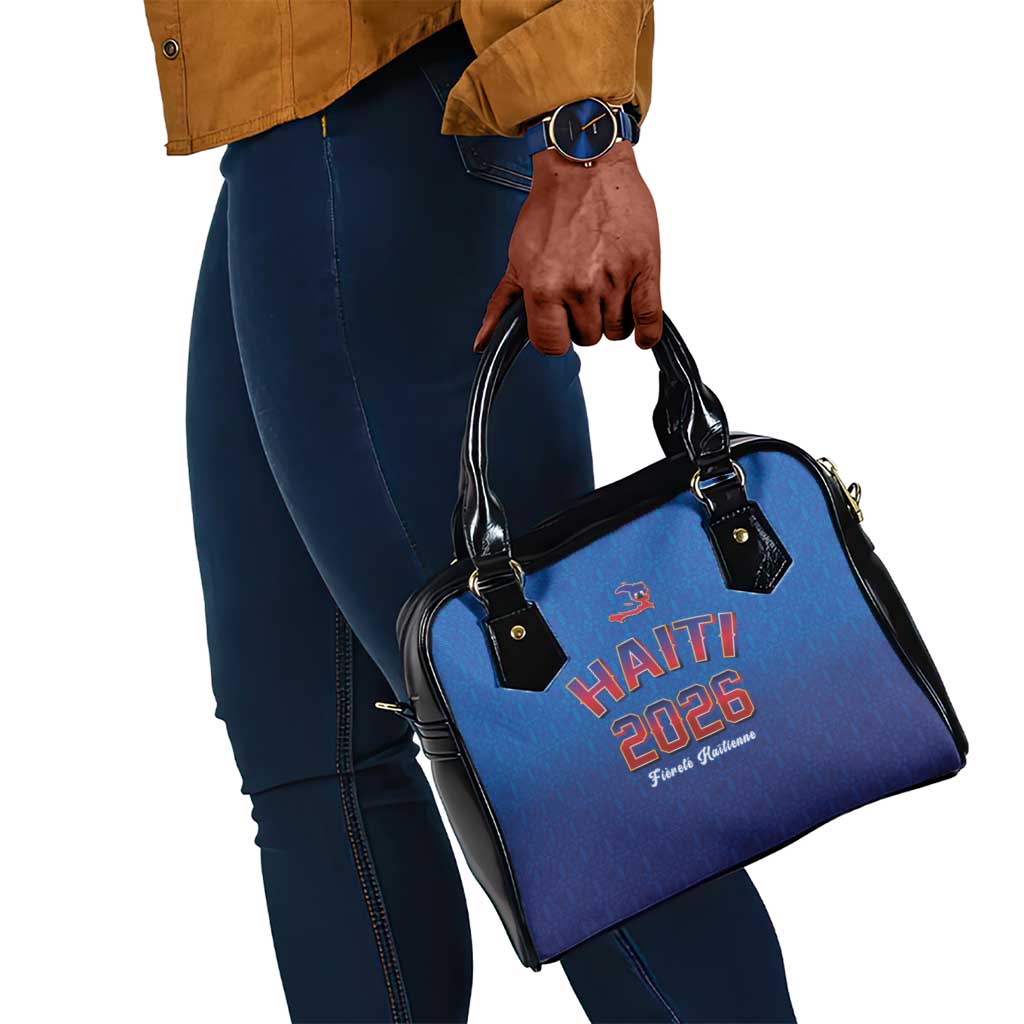 Afro-Haitians World Football 2026 Shoulder Handbag Haiti est de Retour Blue Voodoo Veve Spirits - African Pride