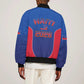 Afro-Haitians World Football 2026 Sleeve Zip Bomber Jacket Haiti est de Retour Blue Voodoo Veve Spirits - African Pride