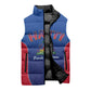 Afro-Haitians World Football 2026 Sleeveless Puffer Jacket Haiti est de Retour Blue Voodoo Veve Spirits