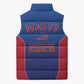 Afro-Haitians World Football 2026 Sleeveless Puffer Jacket Haiti est de Retour Blue Voodoo Veve Spirits
