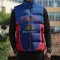 Afro-Haitians World Football 2026 Sleeveless Puffer Jacket Haiti est de Retour Blue Voodoo Veve Spirits
