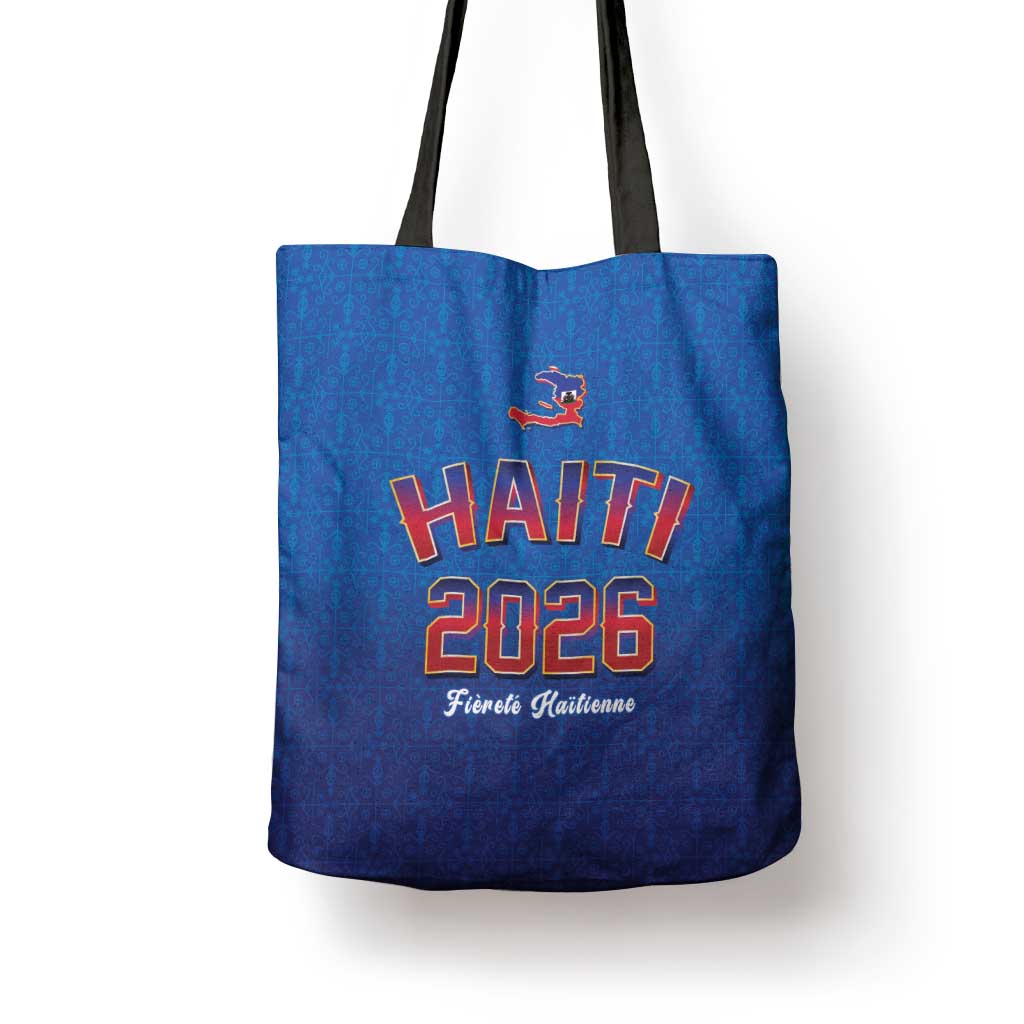 Afro-Haitians World Football 2026 Tote Bag Haiti est de Retour Blue Voodoo Veve Spirits