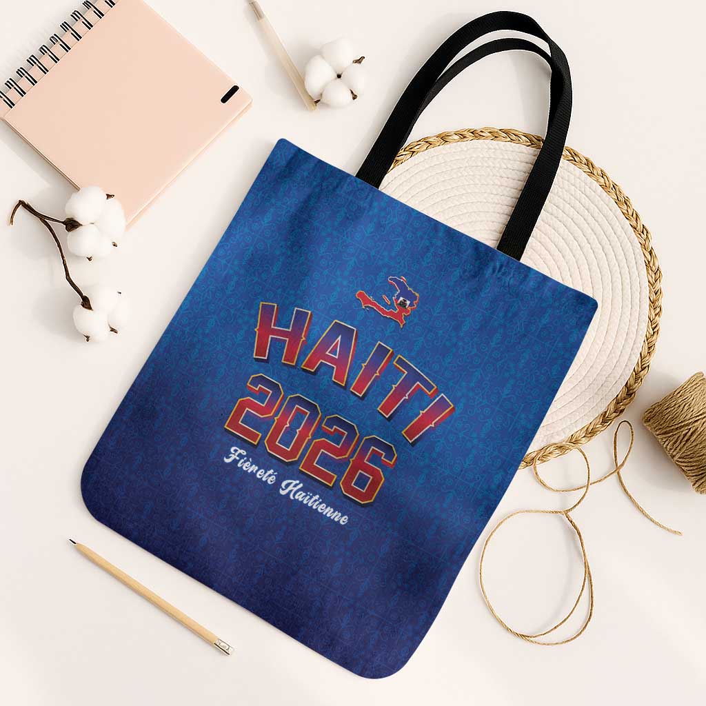 Afro-Haitians World Football 2026 Tote Bag Haiti est de Retour Blue Voodoo Veve Spirits