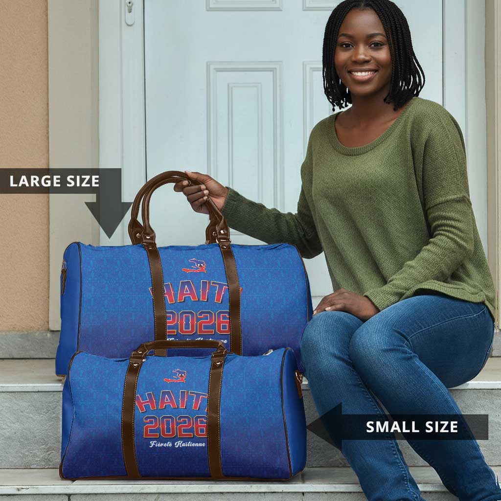 Afro-Haitians World Football 2026 Travel Bag Haiti est de Retour Blue Voodoo Veve Spirits