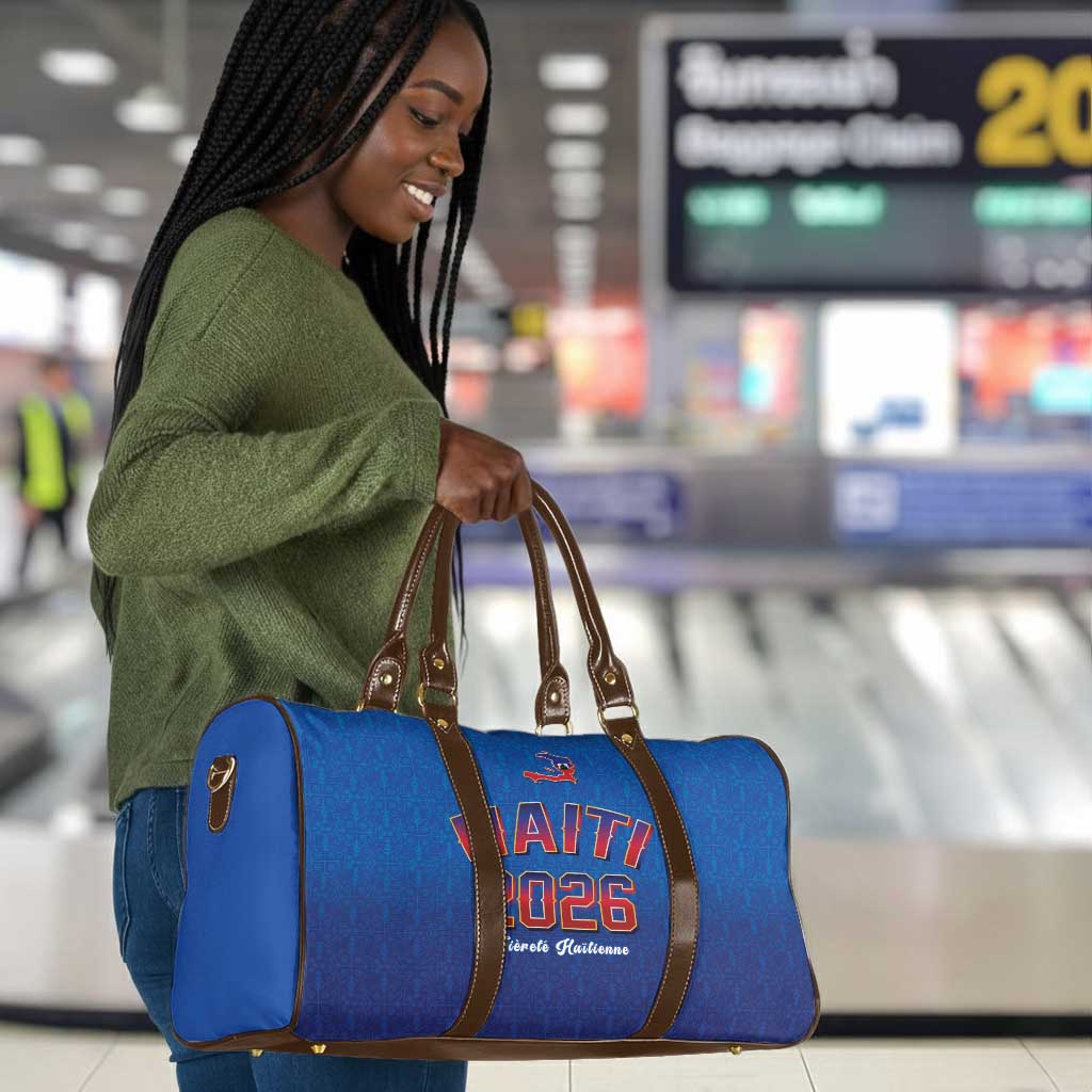 Afro-Haitians World Football 2026 Travel Bag Haiti est de Retour Blue Voodoo Veve Spirits