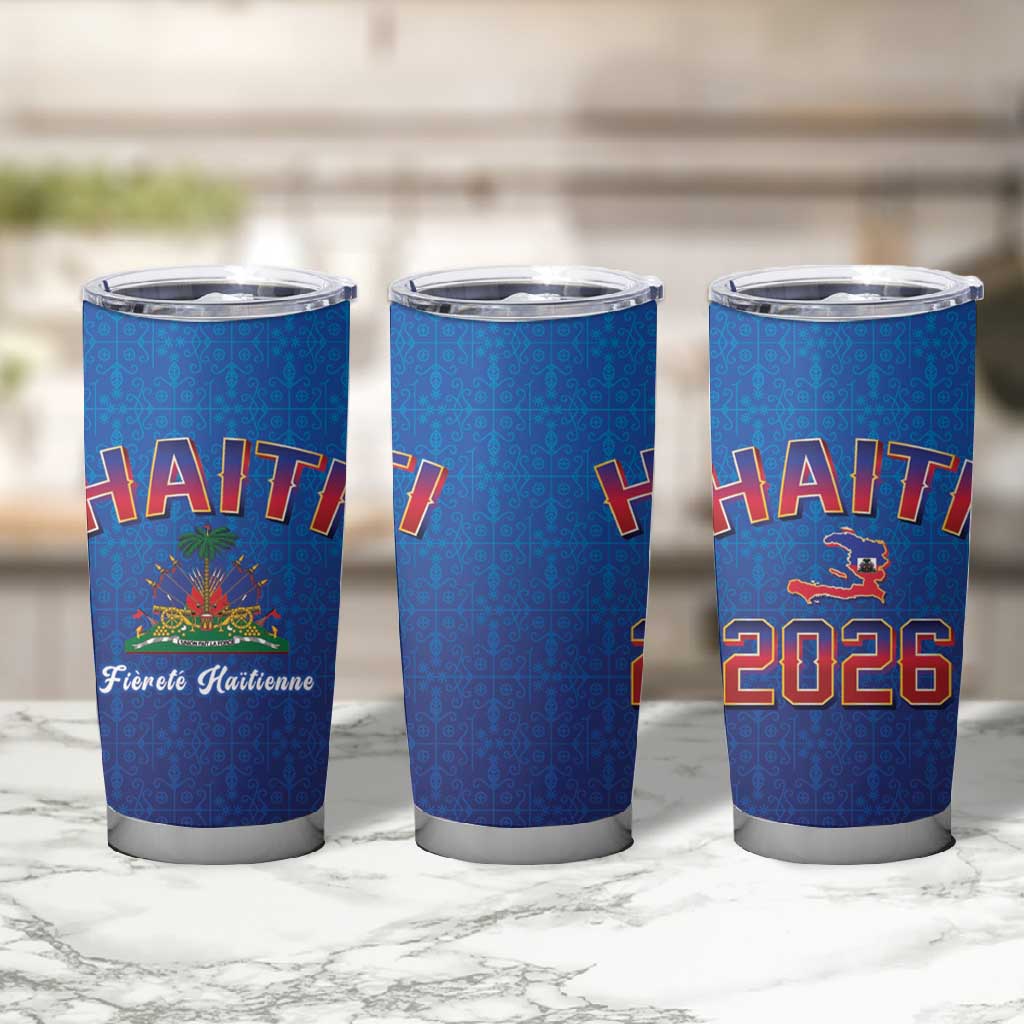 Afro-Haitians World Football 2026 Tumbler Cup Haiti est de Retour Blue Voodoo Veve Spirits - African Pride