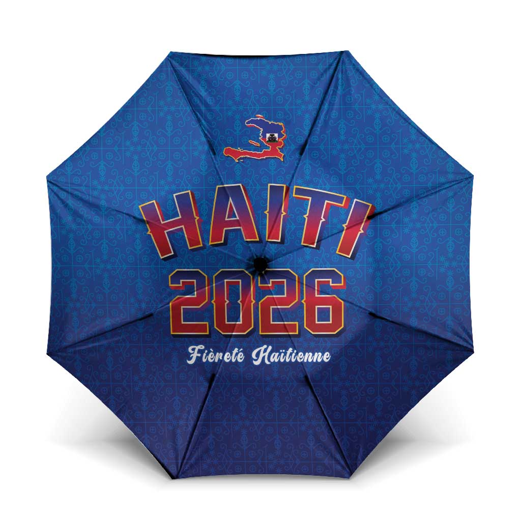 Afro-Haitians World Football 2026 Umbrella Haiti est de Retour Blue Voodoo Veve Spirits