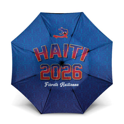 Afro-Haitians World Football 2026 Umbrella Haiti est de Retour Blue Voodoo Veve Spirits