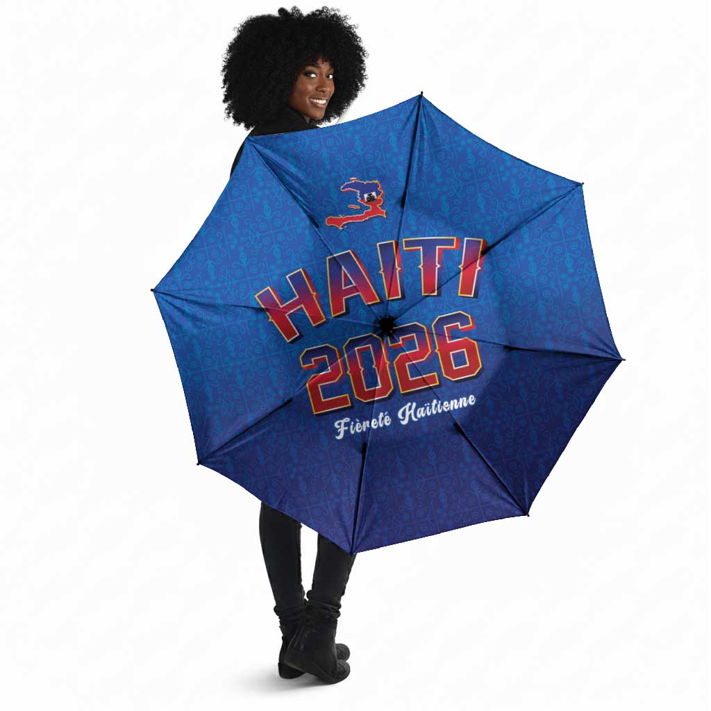 Afro-Haitians World Football 2026 Umbrella Haiti est de Retour Blue Voodoo Veve Spirits
