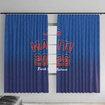 Afro-Haitians World Football 2026 Window Curtain Haiti est de Retour Blue Voodoo Veve Spirits - African Pride