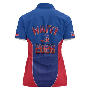 Afro-Haitians World Football 2026 Women Polo Shirt Haiti est de Retour Blue Voodoo Veve Spirits - African Pride