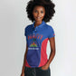 Afro-Haitians World Football 2026 Women Polo Shirt Haiti est de Retour Blue Voodoo Veve Spirits - African Pride