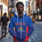 Afro-Haitians World Football 2026 Zip Hoodie Haiti est de Retour Blue Voodoo Veve Spirits - African Pride