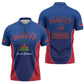 Afro-Haitians World Football 2026 Zipper Polo Shirt Haiti est de Retour Blue Voodoo Veve Spirits