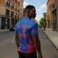 Afro-Haitians World Football 2026 Zipper Polo Shirt Haiti est de Retour Blue Voodoo Veve Spirits