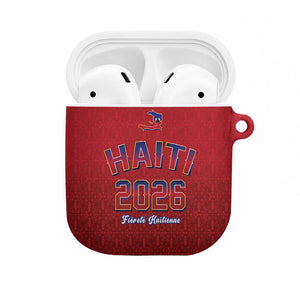 Afro-Haitians World Football 2026 AirPods Case Haiti est de Retour Red Voodoo Veve Spirits