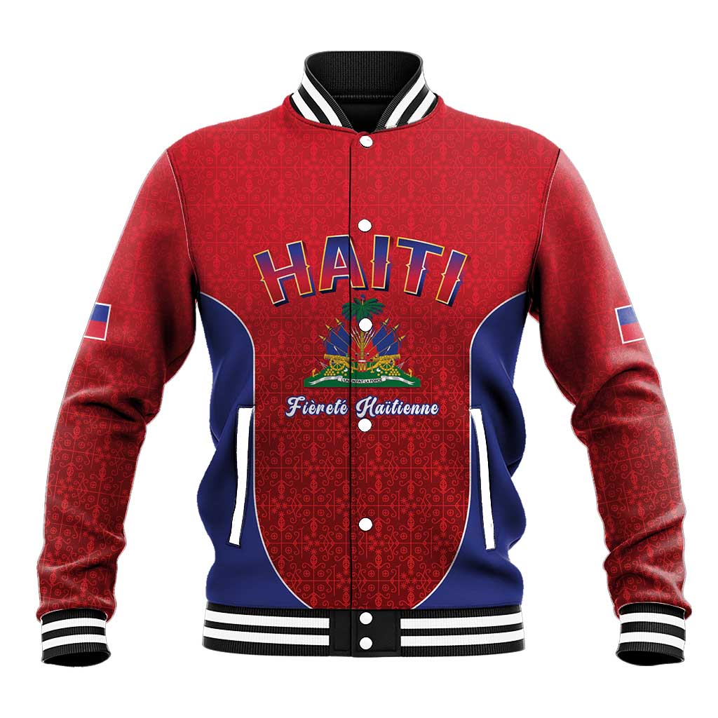 Afro-Haitians World Football 2026 Baseball Jacket Haiti est de Retour Red Voodoo Veve Spirits - African Pride