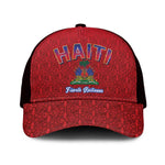 Afro-Haitians World Football 2026 Baseball Net Cap Haiti est de Retour Red Voodoo Veve Spirits - African Pride
