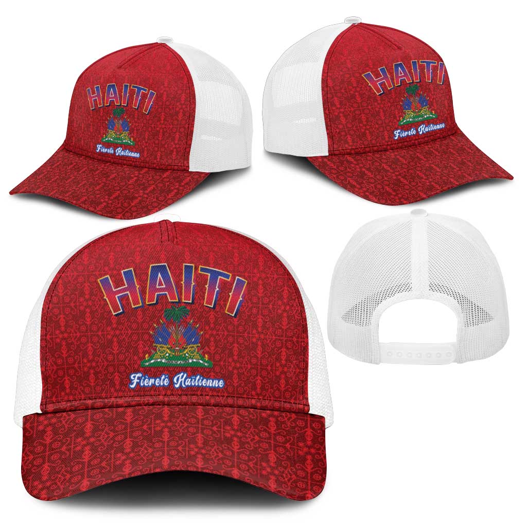 Afro-Haitians World Football 2026 Baseball Net Cap Haiti est de Retour Red Voodoo Veve Spirits - African Pride