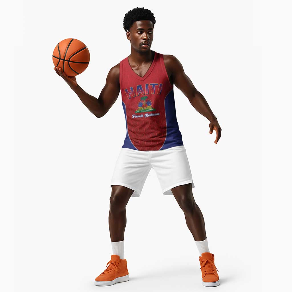 Afro-Haitians World Football 2026 Basketball Jersey Haiti est de Retour Red Voodoo Veve Spirits - African Pride