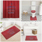 Afro-Haitians World Football 2026 Bathroom Set Haiti est de Retour Red Voodoo Veve Spirits