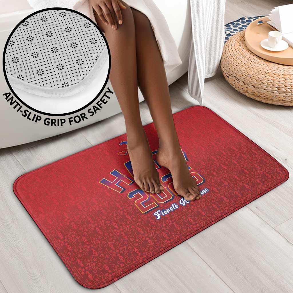 Afro-Haitians World Football 2026 Bathroom Set Haiti est de Retour Red Voodoo Veve Spirits