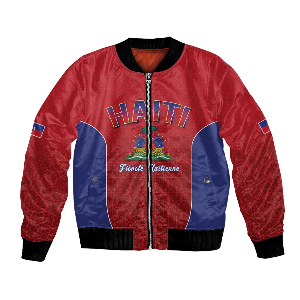 Afro-Haitians World Football 2026 Bomber Jacket Haiti est de Retour Red Voodoo Veve Spirits - African Pride