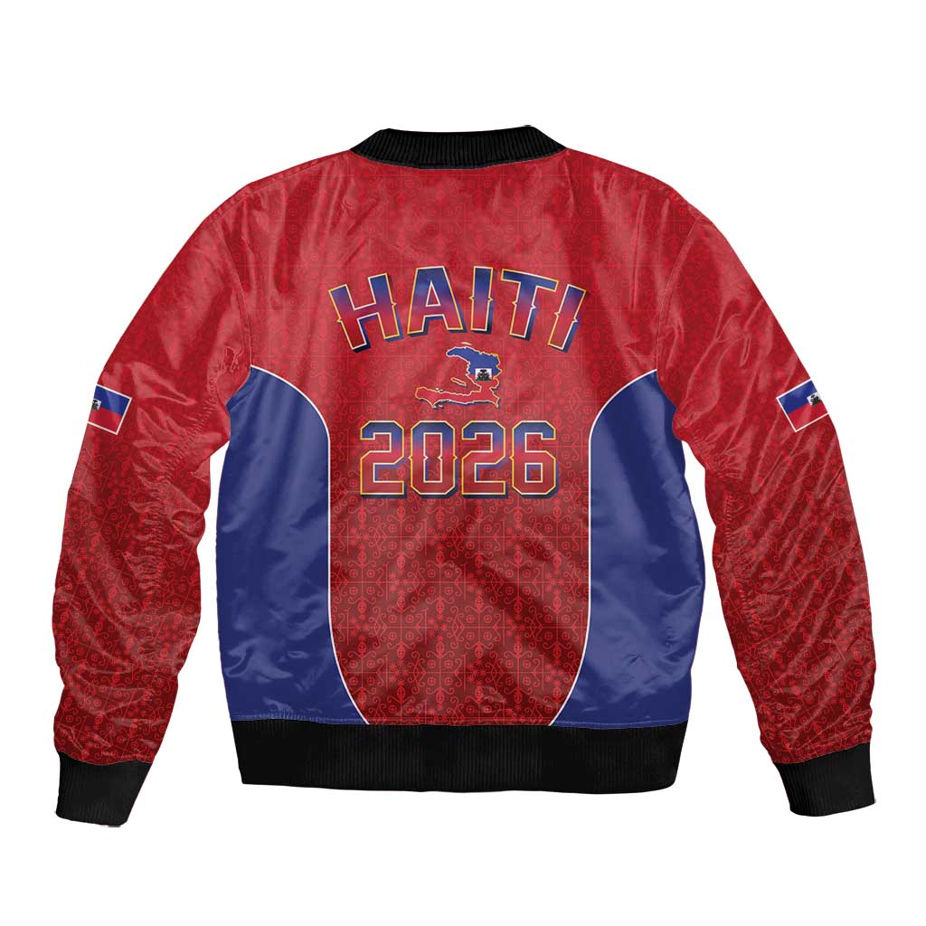 Afro-Haitians World Football 2026 Bomber Jacket Haiti est de Retour Red Voodoo Veve Spirits - African Pride
