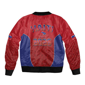 Afro-Haitians World Football 2026 Bomber Jacket Haiti est de Retour Red Voodoo Veve Spirits - African Pride