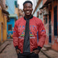 Afro-Haitians World Football 2026 Bomber Jacket Haiti est de Retour Red Voodoo Veve Spirits - African Pride