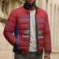 Afro-Haitians World Football 2026 Bomber Puffer Jacket Haiti est de Retour Red Voodoo Veve Spirits
