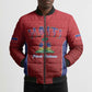 Afro-Haitians World Football 2026 Bomber Puffer Jacket Haiti est de Retour Red Voodoo Veve Spirits