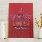 Afro-Haitians World Football 2026 Canvas Wall Art Haiti est de Retour Red Voodoo Veve Spirits - African Pride