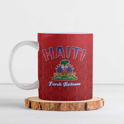 Afro-Haitians World Football 2026 Ceramic Mug Haiti est de Retour Red Voodoo Veve Spirits