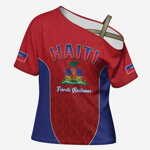 Afro-Haitians World Football 2026 Cross Shoulder Shirt Haiti est de Retour Red Voodoo Veve Spirits