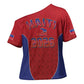 Afro-Haitians World Football 2026 Cross Shoulder Shirt Haiti est de Retour Red Voodoo Veve Spirits