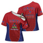 Afro-Haitians World Football 2026 Cross Shoulder Shirt Haiti est de Retour Red Voodoo Veve Spirits