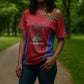 Afro-Haitians World Football 2026 Cross Shoulder Shirt Haiti est de Retour Red Voodoo Veve Spirits