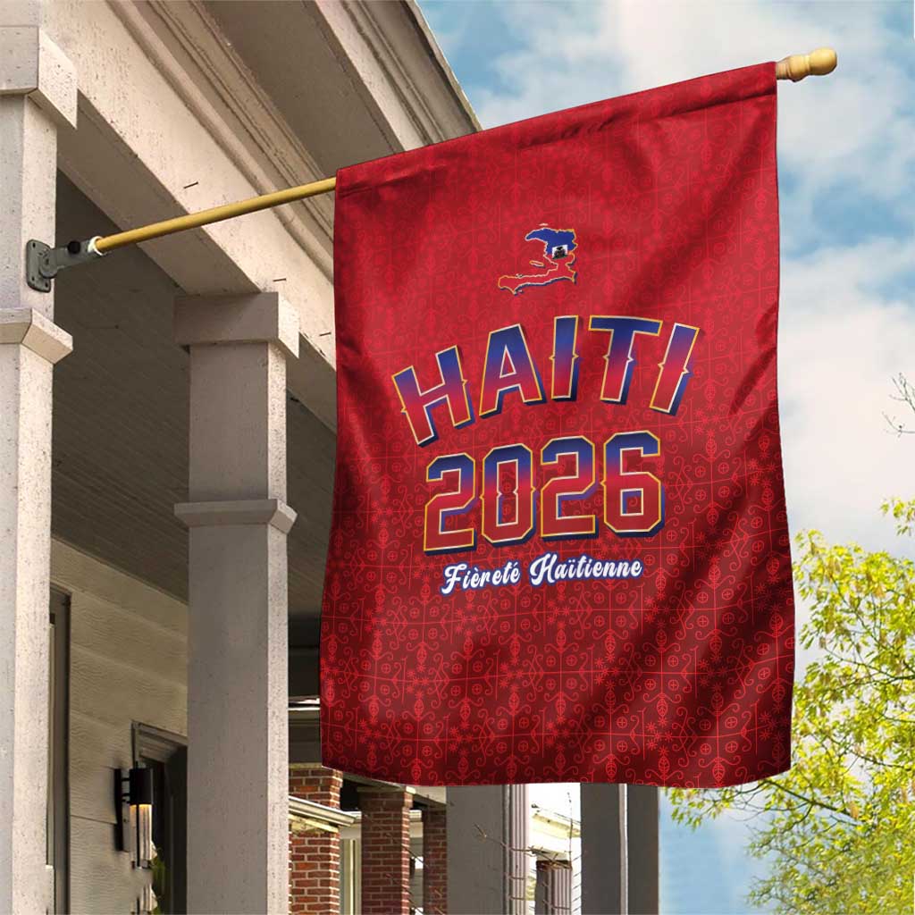 Afro-Haitians World Football 2026 Garden Flag Haiti est de Retour Red Voodoo Veve Spirits - African Pride