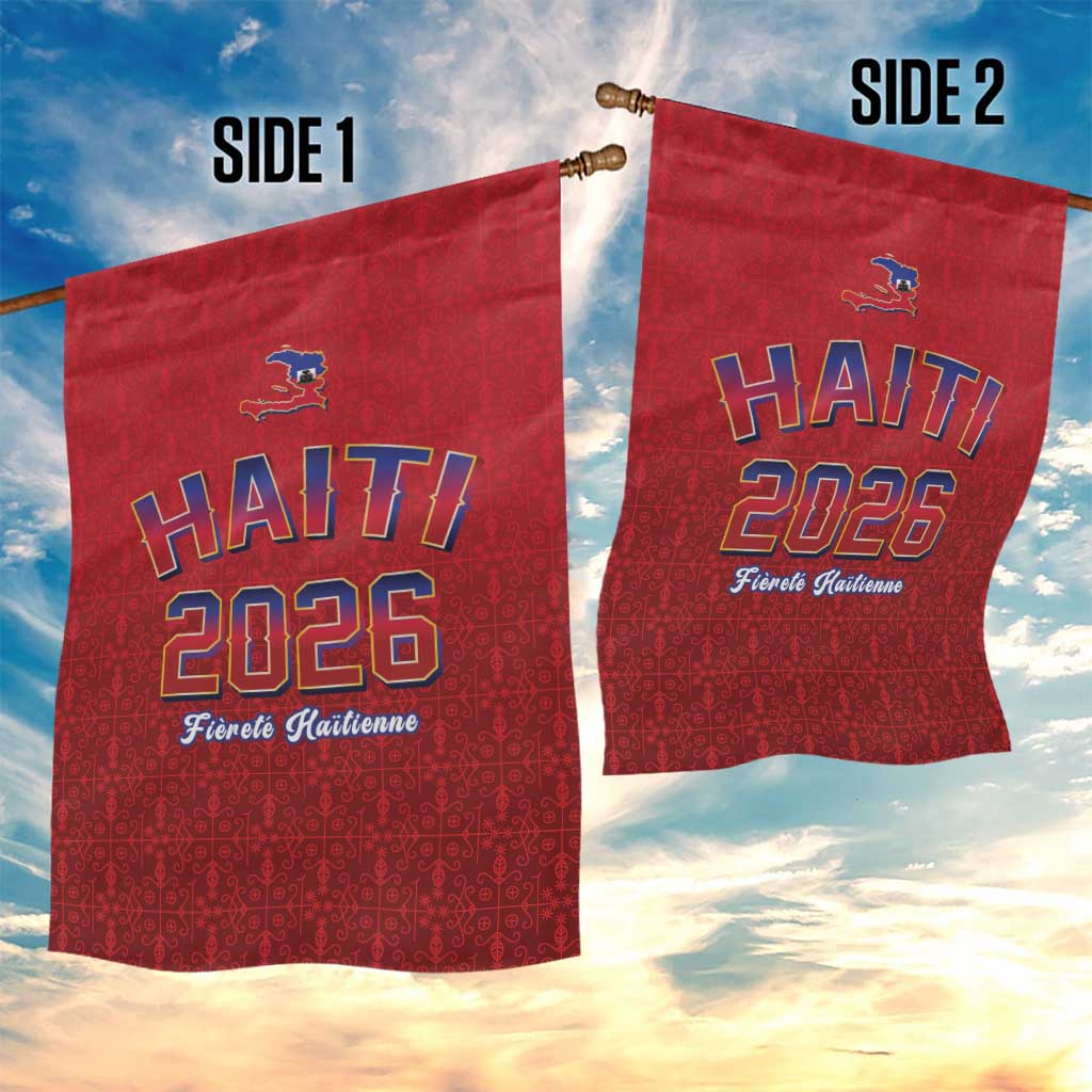 Afro-Haitians World Football 2026 Garden Flag Haiti est de Retour Red Voodoo Veve Spirits - African Pride