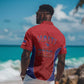 Afro-Haitians World Football 2026 Hawaiian Shirt Haiti est de Retour Red Voodoo Veve Spirits LT9