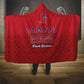 Afro-Haitians World Football 2026 Hooded Blanket Haiti est de Retour Red Voodoo Veve Spirits - African Pride