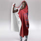 Afro-Haitians World Football 2026 Hooded Blanket Haiti est de Retour Red Voodoo Veve Spirits - African Pride