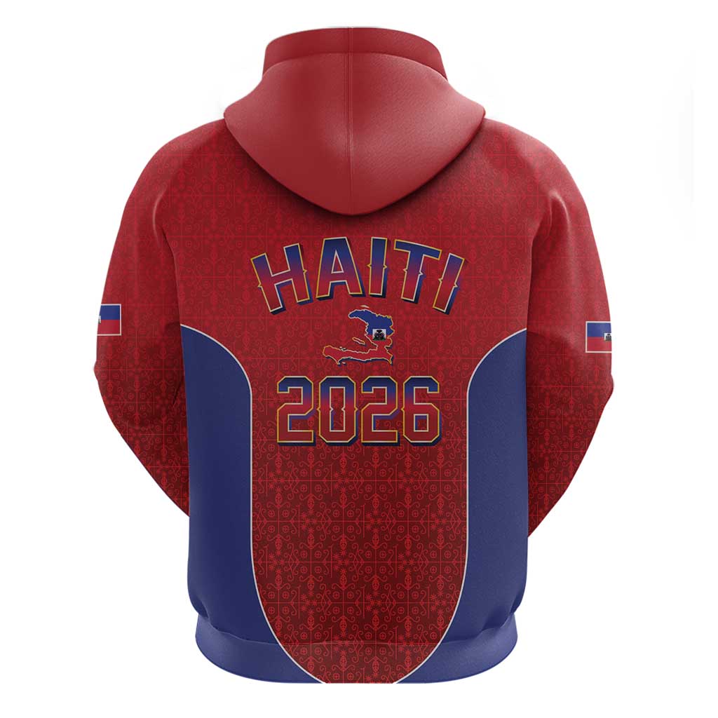 Afro-Haitians World Football 2026 Hoodie Haiti est de Retour Red Voodoo Veve Spirits - African Pride