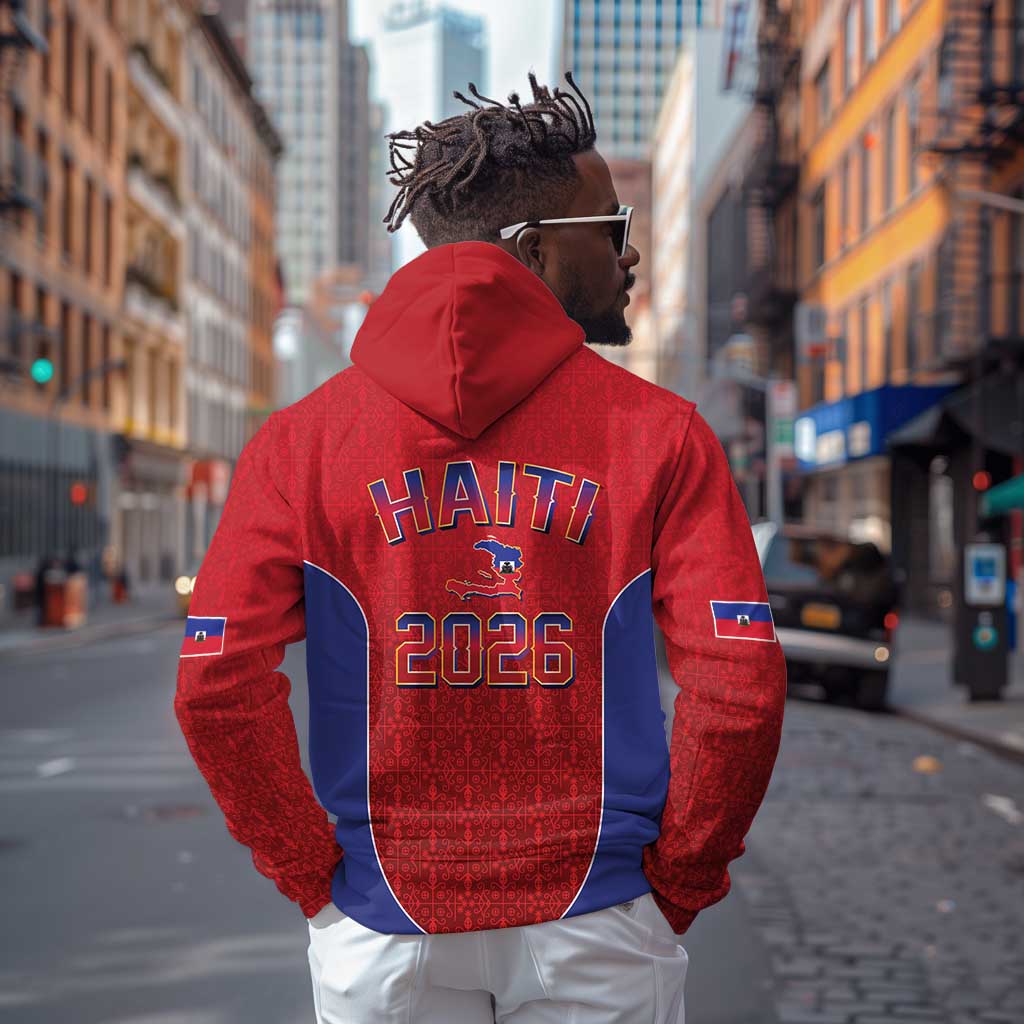 Afro-Haitians World Football 2026 Hoodie Haiti est de Retour Red Voodoo Veve Spirits - African Pride