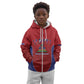Afro-Haitians World Football 2026 Kid Hoodie Haiti est de Retour Red Voodoo Veve Spirits - African Pride