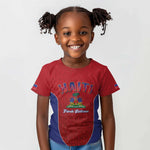 Afro-Haitians World Football 2026 Kid T shirt Haiti est de Retour Red Voodoo Veve Spirits - African Pride