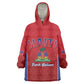 Afro-Haitians World Football 2026 Kid Wearable Blanket Hoodie Haiti est de Retour Red Voodoo Veve Spirits - African Pride