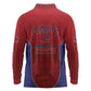 Afro-Haitians World Football 2026 Long Sleeve Polo Shirt Haiti est de Retour Red Voodoo Veve Spirits - African Pride